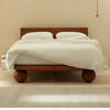 Jakai Oak Wood King Size Bed 3