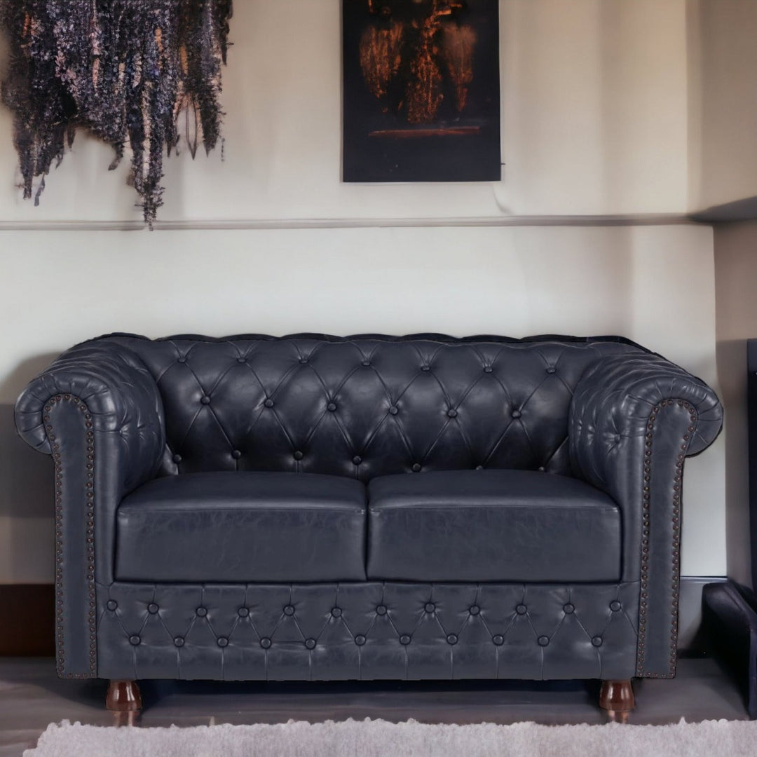 Chesterfield 2 Seater Sofas Indigo Blue Royal Sofa Buy Online